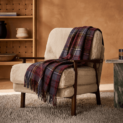Scottish Highland Tartan Wool Blend Blanket Throw - ANDERSON - Heritage Of Scotland -