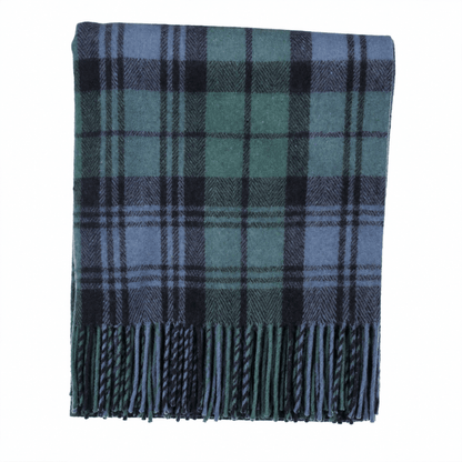 Scottish Highland Tartan Wool Blend Blanket Throw - CAMPBELL CLAN - Heritage Of Scotland -