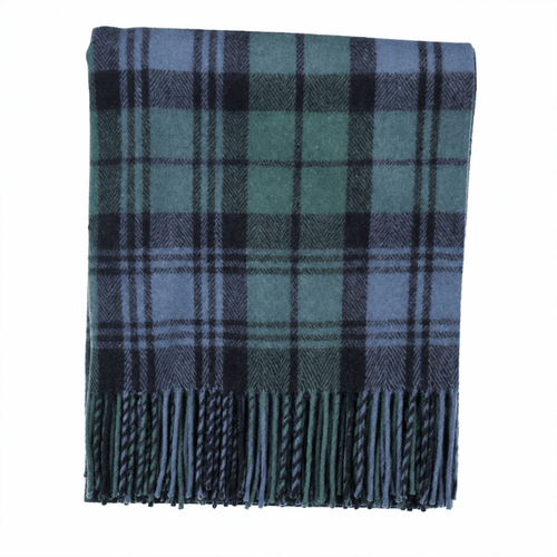 Scottish Highland Tartan Wool Blend Blanket Throw - CAMPBELL CLAN - Heritage Of Scotland -