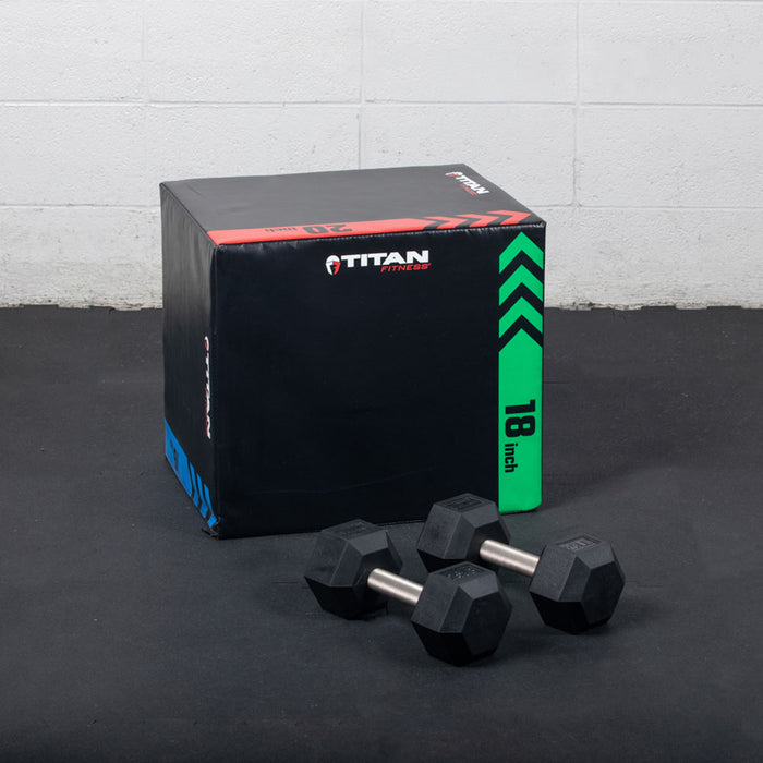 10 LB Straight Stainless Steel Hex Dumbbells
