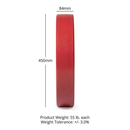 55 LB Single Economy Color Bumper Plate