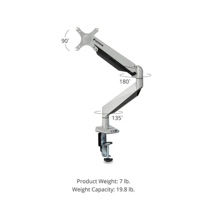 Scratch and Dent - Single Monitor Aluminum Gas Spring Mount - FINAL SALE