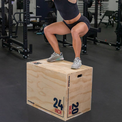 3-in-1 Wooden Plyo Box | Large (20 x 24 x 30in)