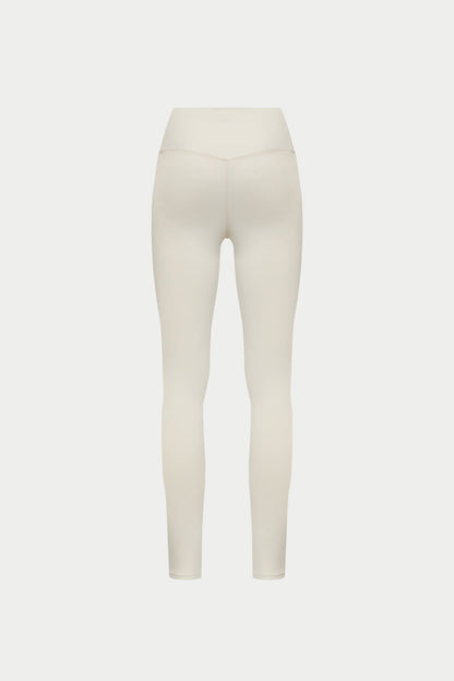 SCULPTING STRETCH CROSSOVER WAISTBAND LEGGINGS - BONE