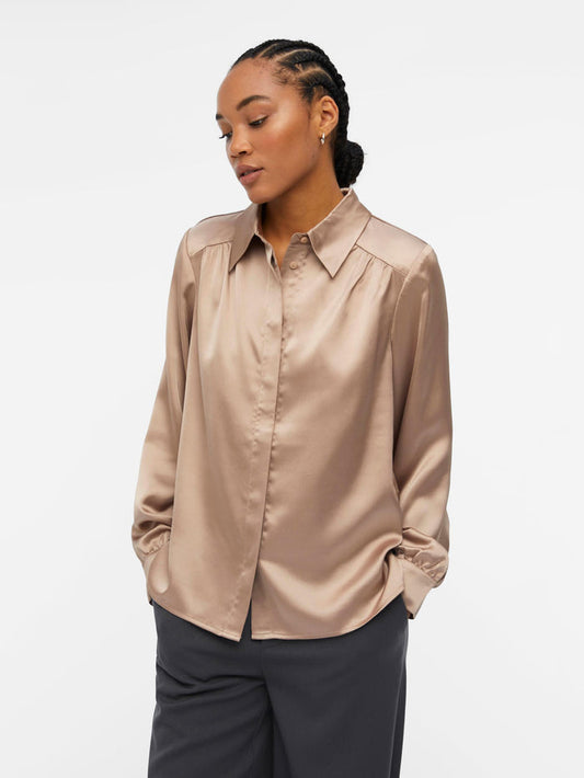 SELENA L/S SHIRT (FOSSIL)