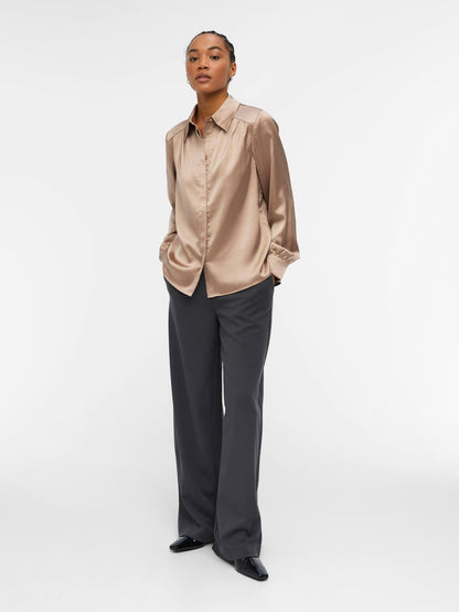 SELENA L/S SHIRT (FOSSIL)