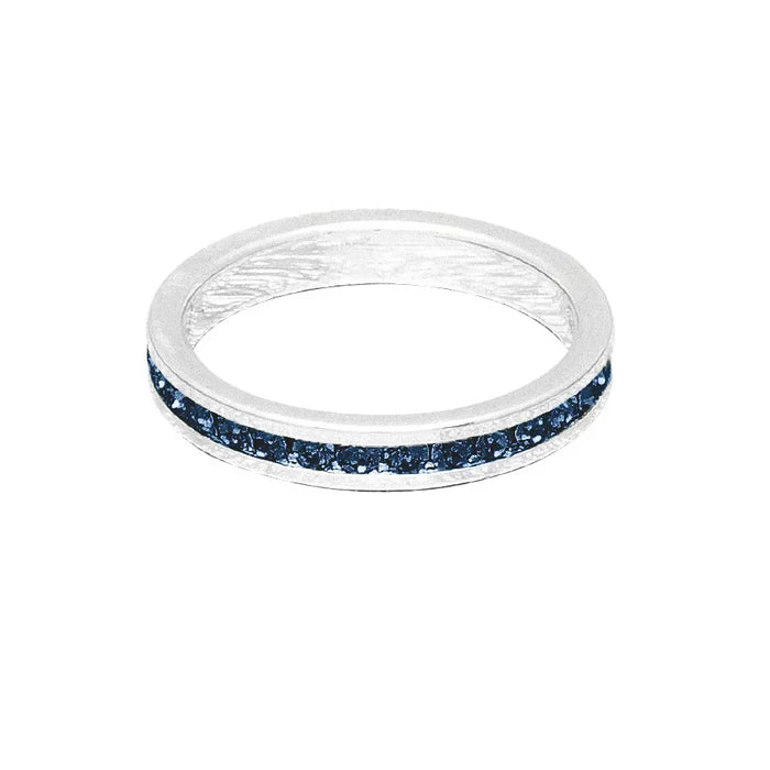 September (Sapphire) White Gold Ring | Size 8