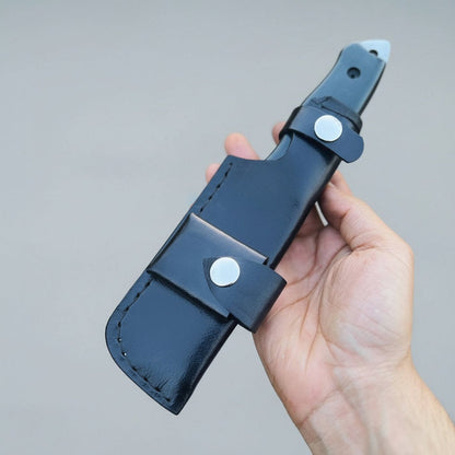 Sheepsfoot D2 Hunting Knife - Precision Control with Leather Sheath - RFE Marketing Ventures