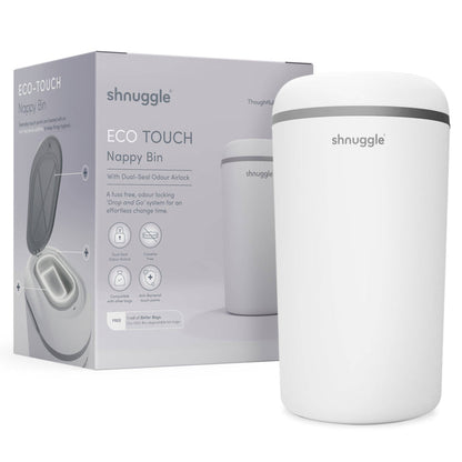 Shnuggle Eco-Touch Diaper Pail + 30 Better Bag Liners