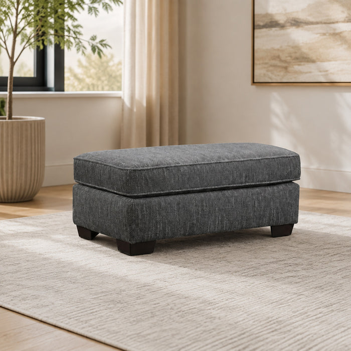 Shuman Ottoman - Charcoal - Wichita Home Outlet
