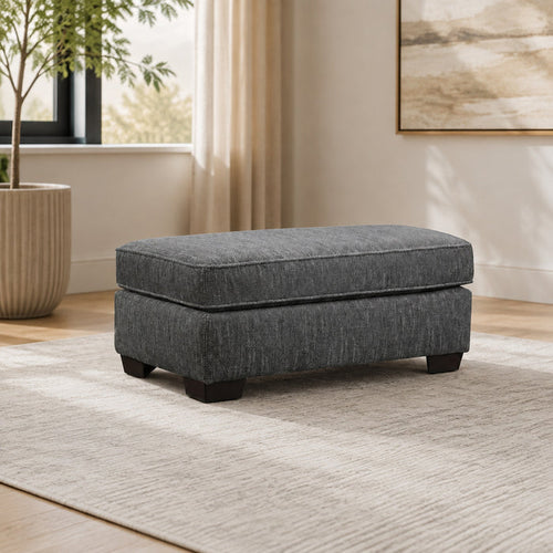 Shuman Ottoman - Charcoal - Wichita Home Outlet