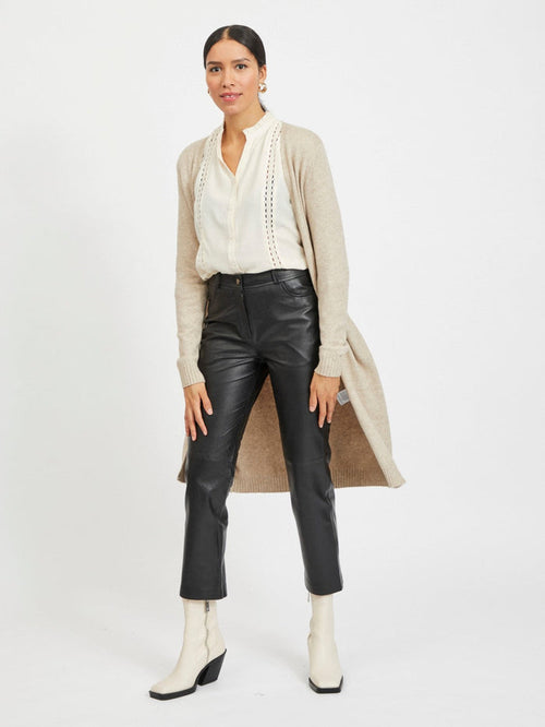Neutral Longline Cardigan Vila
