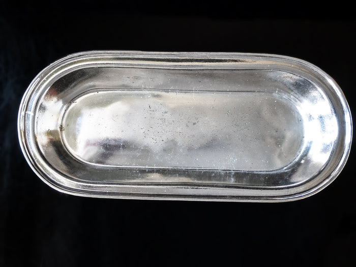 Silver Soldered Bread Plate Dish Airline Morton Parker Marlboro Plate Hotel Military RR Silver