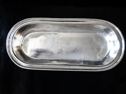 Silver Soldered Bread Plate Dish Airline Morton Parker Marlboro Plate Hotel Military RR Silver