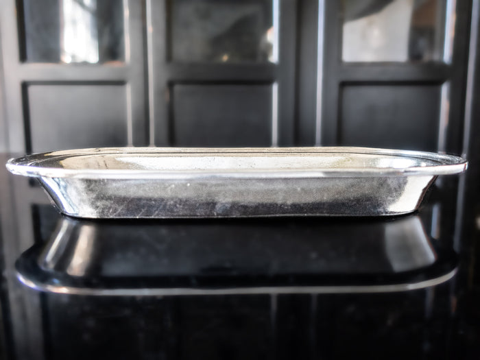 Silver Soldered Bread Plate Dish Airline Morton Parker Marlboro Plate Hotel Military RR Silver