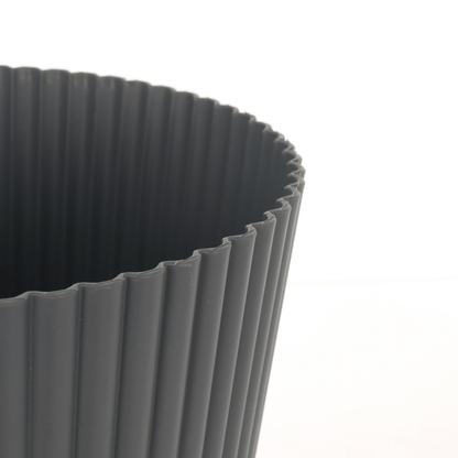 detail shot of ridged edges in plastic material