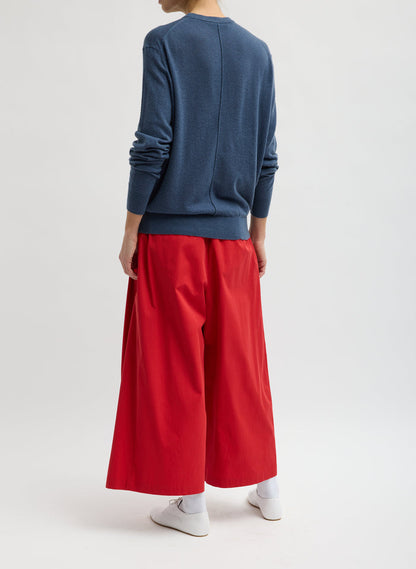 SKINLIKE MERCERIZED WOOL CREWNECK PULLOVER
