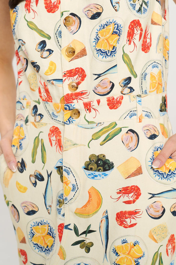 SM Wardrobe - Mediterranean Delights Print Midi Skirt Dress