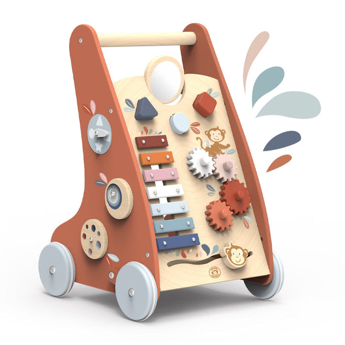 Speedy Monkey Wooden Multi-Activity Baby Walker