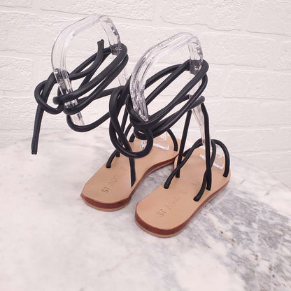 ST AGNI WRAP AROUND LEATHER SANDALS  - SIZE 36