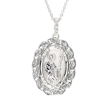 Sterling Silver Celtic Miraculous St. Patrick Medal
