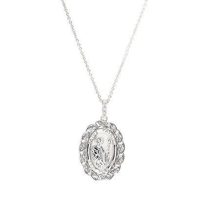 Sterling Silver Celtic Miraculous St. Patrick Medal