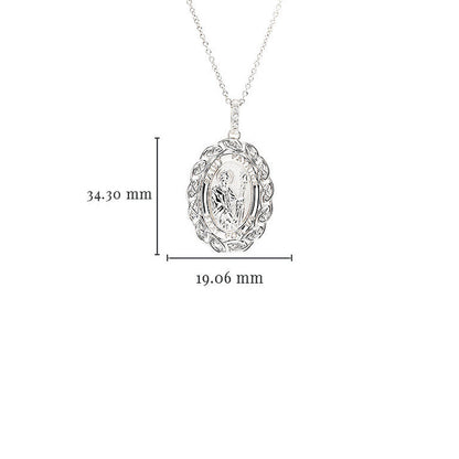 Sterling Silver Celtic Miraculous St. Patrick Medal