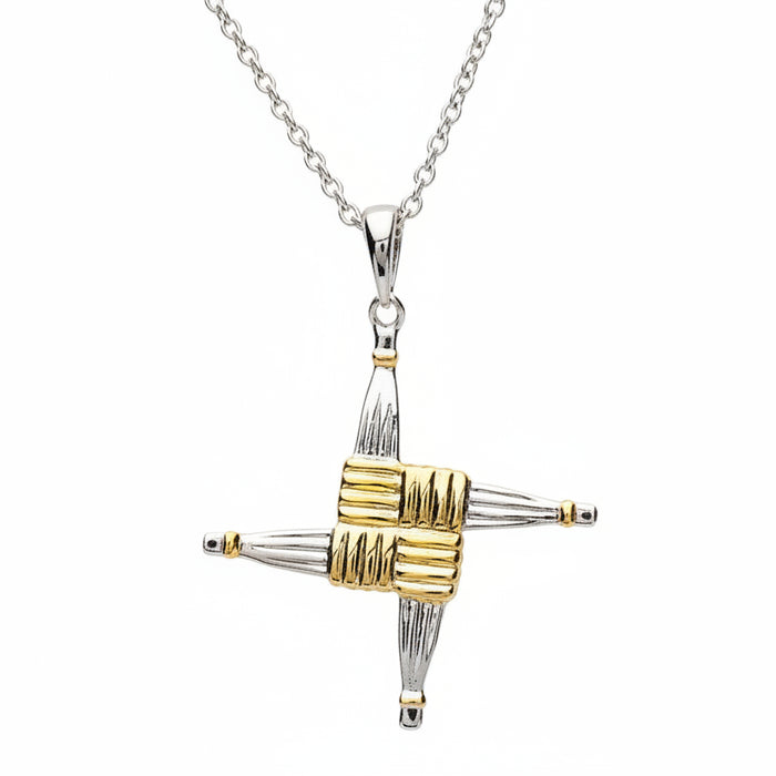 Sterling Silver Gold St. Brigid Cross