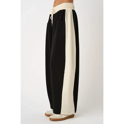 Striped Barrel Leg Lounge Pants
