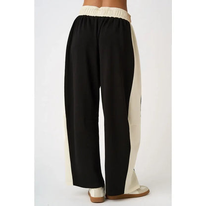 Striped Barrel Leg Lounge Pants