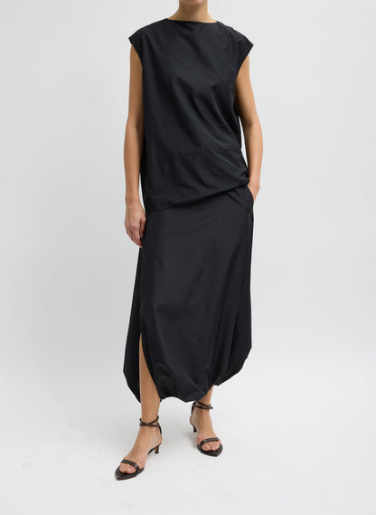 SUMMER NYLON SLEEVELESS COCOON TOP