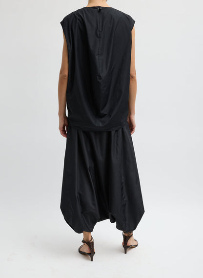 SUMMER NYLON SLEEVELESS COCOON TOP