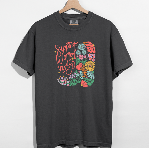 Support Women In Ag Boot– Comfort Colors T-Shirt