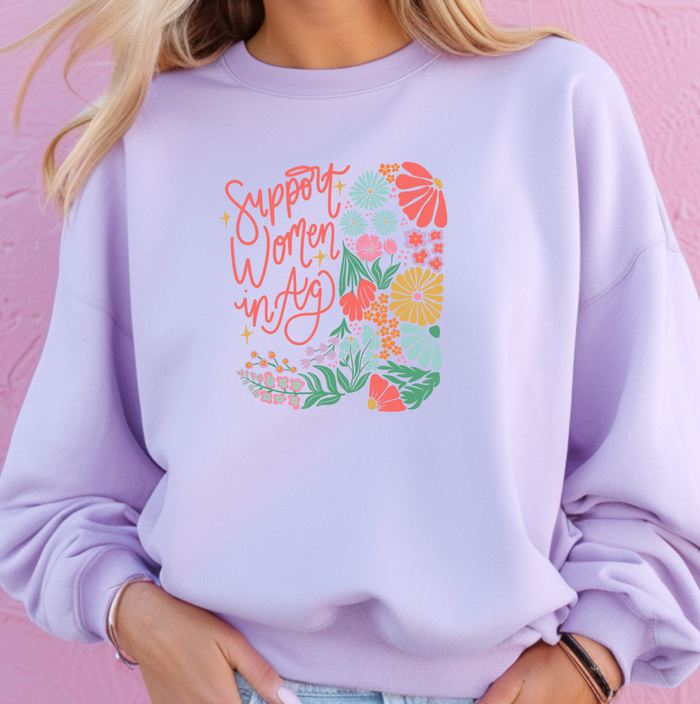 Support Women In Ag Boot– Crewneck