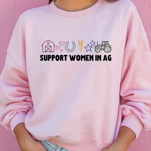 Support Women In Ag Symbol– Crewneck