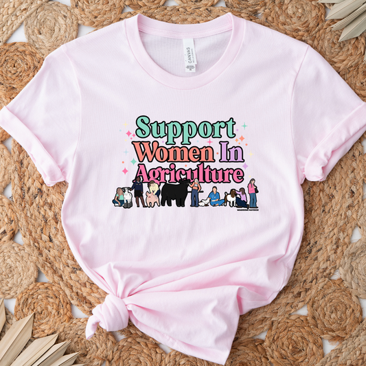 Support Women In Agriculture Illustration- Bella Canvas T-Shirt