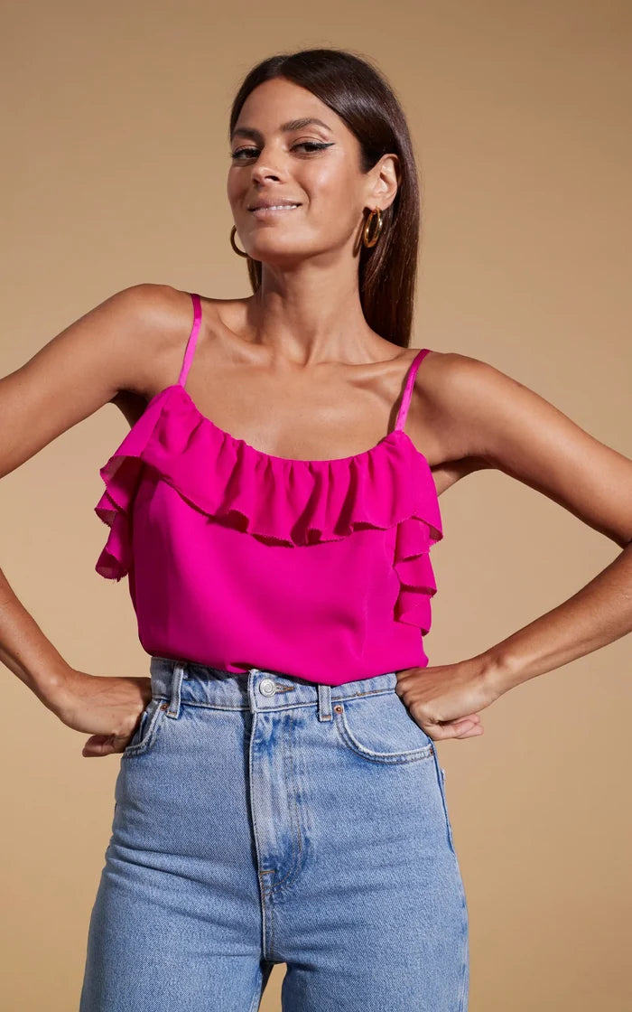 Susie Frill Cami Top (Magenta)