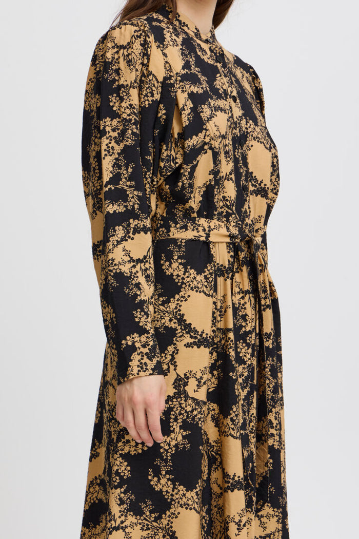 Tara Shirt Dress (Iced Coffee Flower)