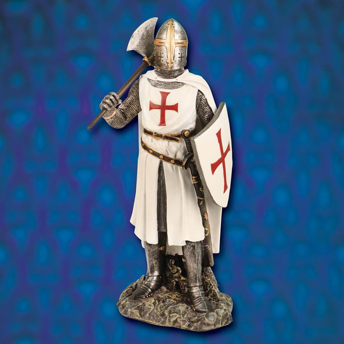 Templar Knight Painted Statue