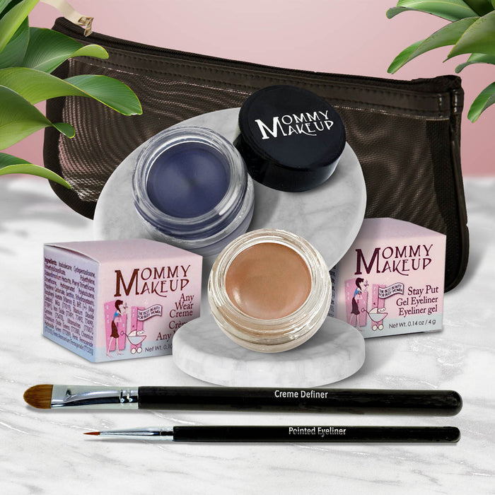 Misty Mocha - A Matte Cool Mocha Beige / Blue Angel - A Classic Navy Blue