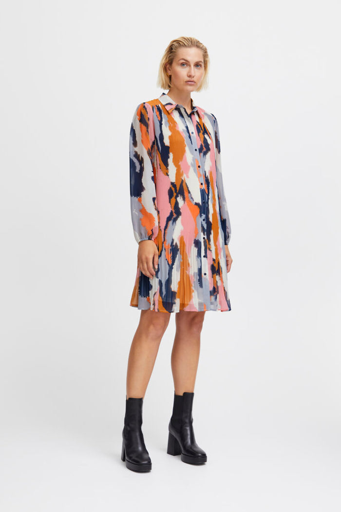 THE RILLY PLEATED DRESS (HEATHER ROSE)