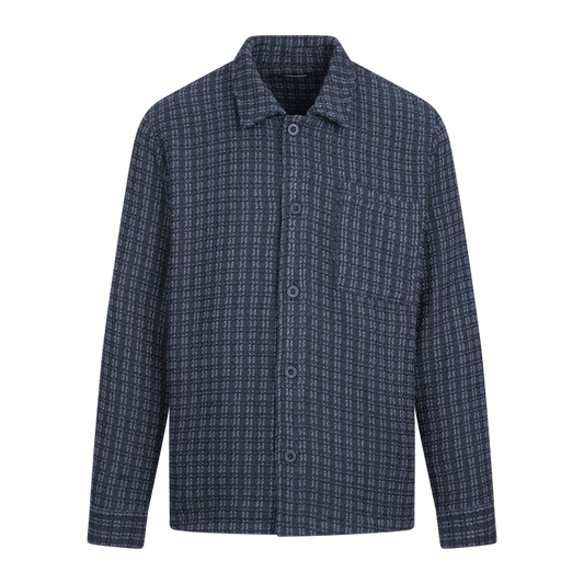 Urban Pioneers Male Theon Overshirt SHIRT BLACK / BLUE