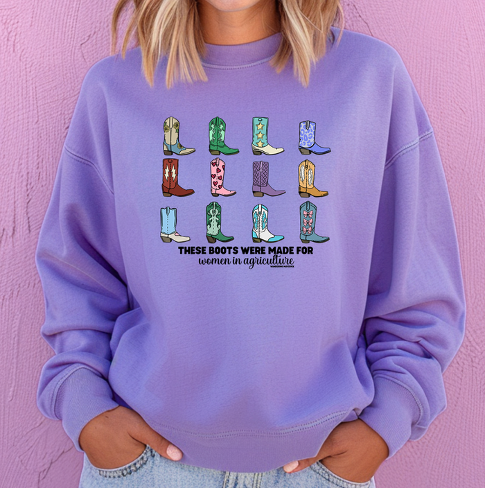 These Boots Were Made For Women In Ag– Crewneck