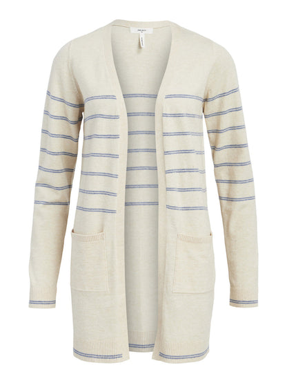 THESS CARDIGAN ( SANDSHELL/BLUE INDIGO)
