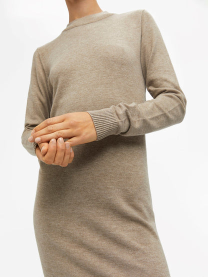 Thess Knitted Dress (Fossil Melange)