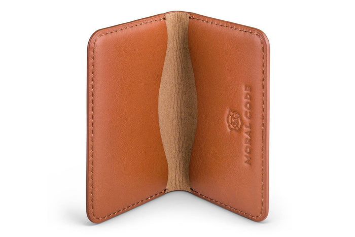 Moral Code Title Card Case - #color_tan-leather