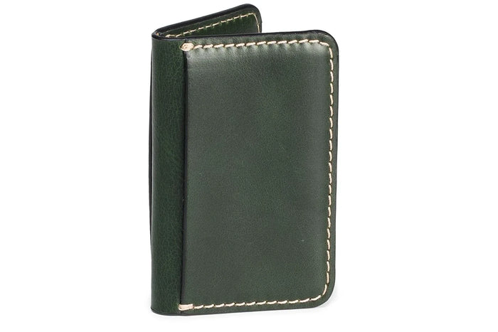Moral Code Title Card Case -Green Leather- #color_green-leather