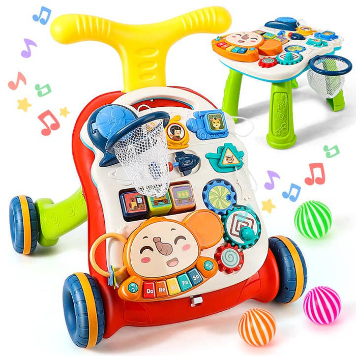 TOY Life 3-in-1 Baby Push Walker and Activity Center