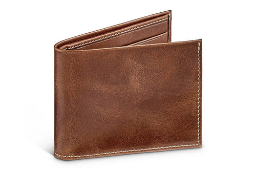Moral Code Turner Slim Billfold Wallet -Black Leather- #color_brown-leather