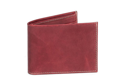 Moral Code Turner Slim Billfold Wallet - #color_red-leather